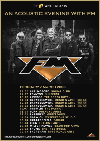 FM 2025 "An Acoustic Evening With FM" tour poster