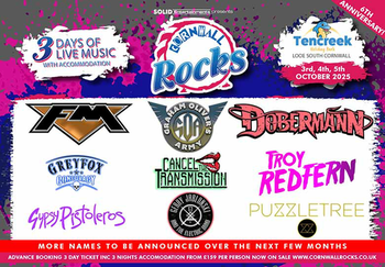 FM live at Cornwall Rocks - 3 October 2025 - festival poster